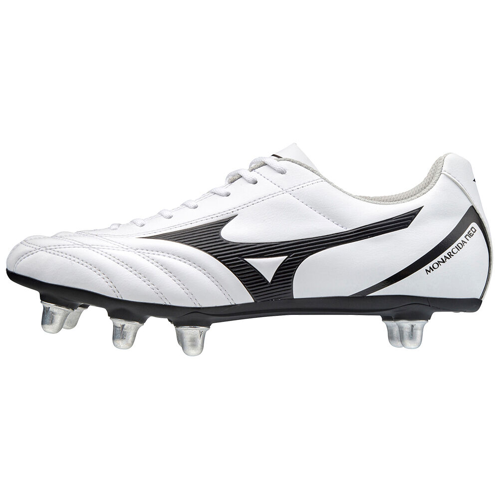 Botas De Rugby Mizuno Monarcida Neo Rugby SI Para Hombre Blancos/Negros/Rojos 1285634-IS